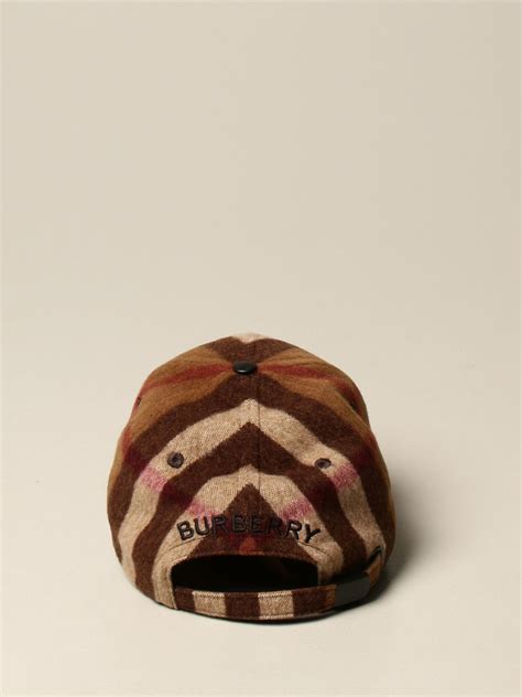 Cappello da baseball Vintage Check in Marrone 